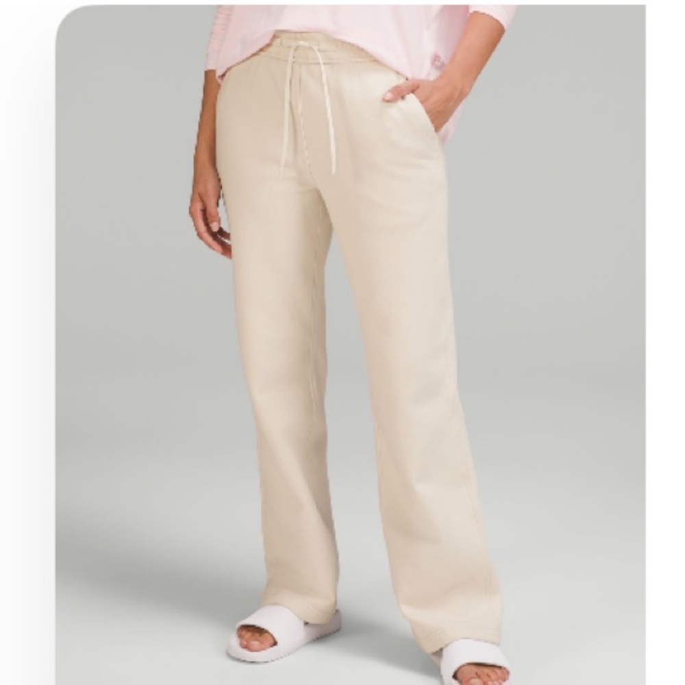 Lululemon White Opal Loungeful Straight Leg Pant